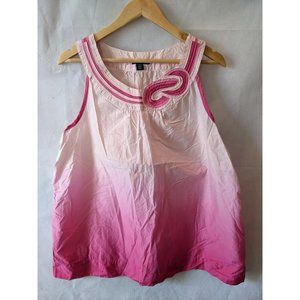 Tommy Hilfiger Sleeveless Pink Ombre Round Neck Women's Cotton Tank Size XL